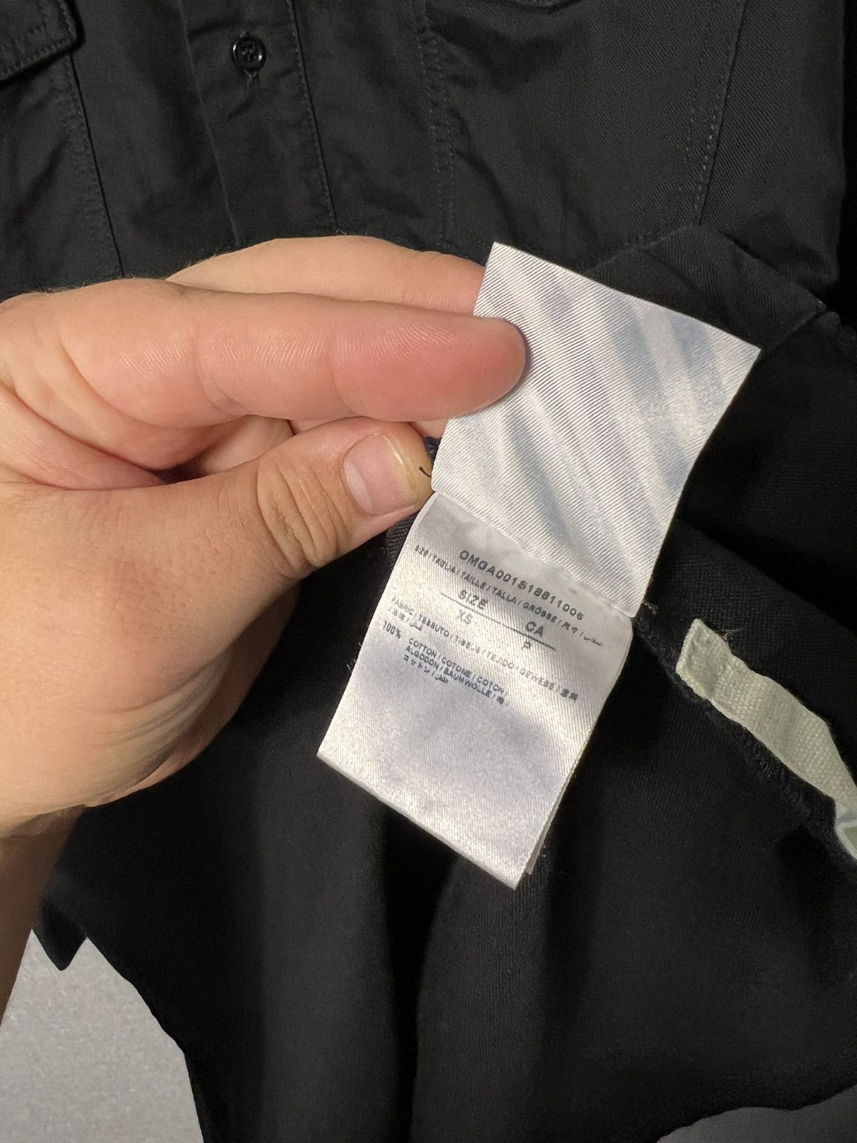 Off-White Rare Off-White Black Firetape Printed Button Oversized Shirt Size US XS / EU 42 / 0 - 17 Thumbnail