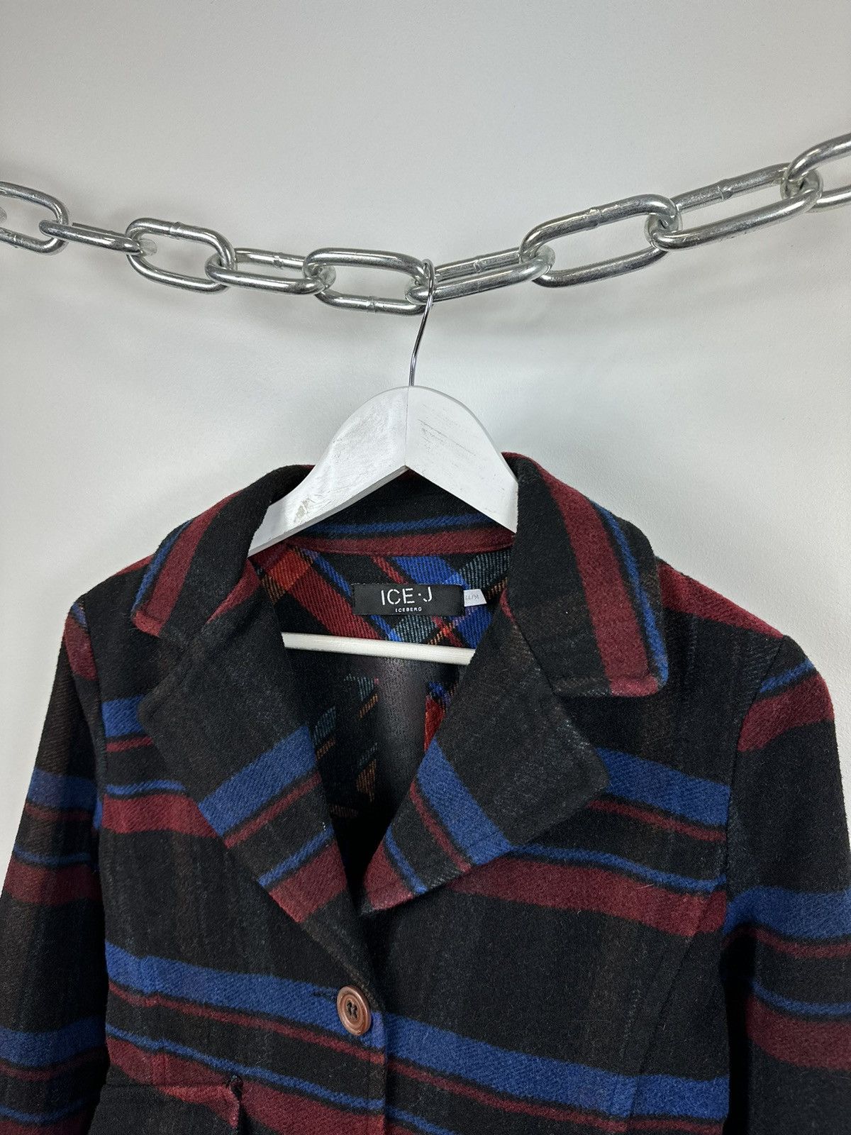 Iceberg Vintage 90s Iceberg Checkered Luxury Designer Blazer Jacket Size M / US 6-8 / IT 42-44 - 3 Thumbnail