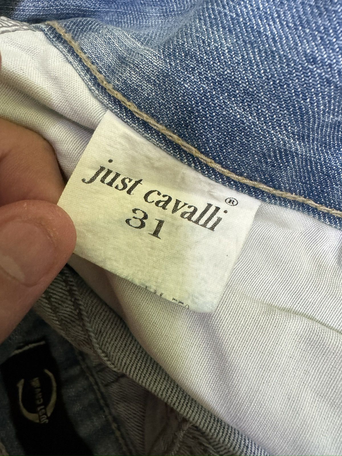 Just Cavalli Vintage JUST CAVALLI CLAW MARK EMBROIDERY LOGO DENIM Size US 31 - 16 Thumbnail