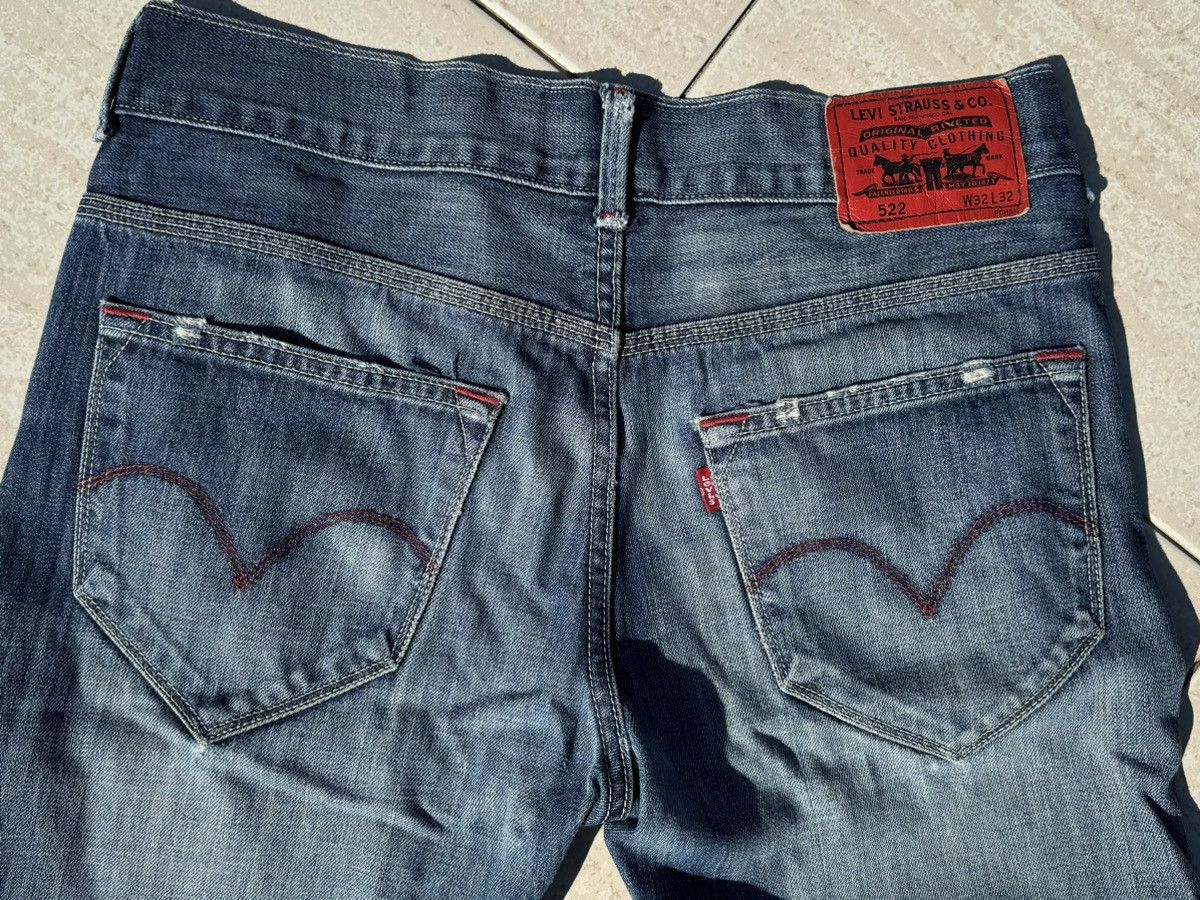 Levi's × Vintage LEWIS JEANS 522 Straight Red Size US 32 / EU 48 - 4 Thumbnail
