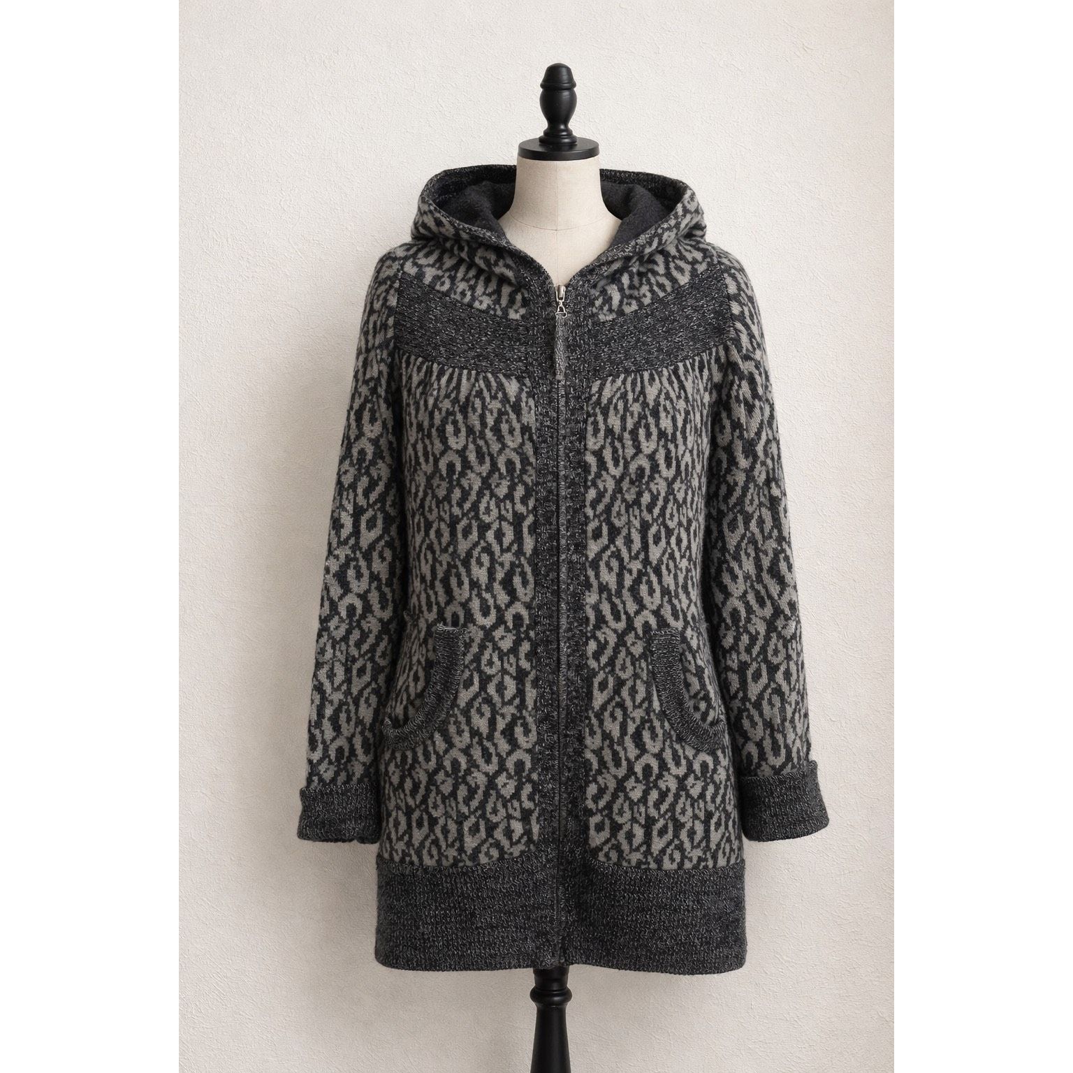 Rebecca Taylor Rebecca Taylor Hooded Knit Cardigan Coat | Wool Blend | Size Size M / US 6-8 / IT 42-44 - 1 Thumbnail
