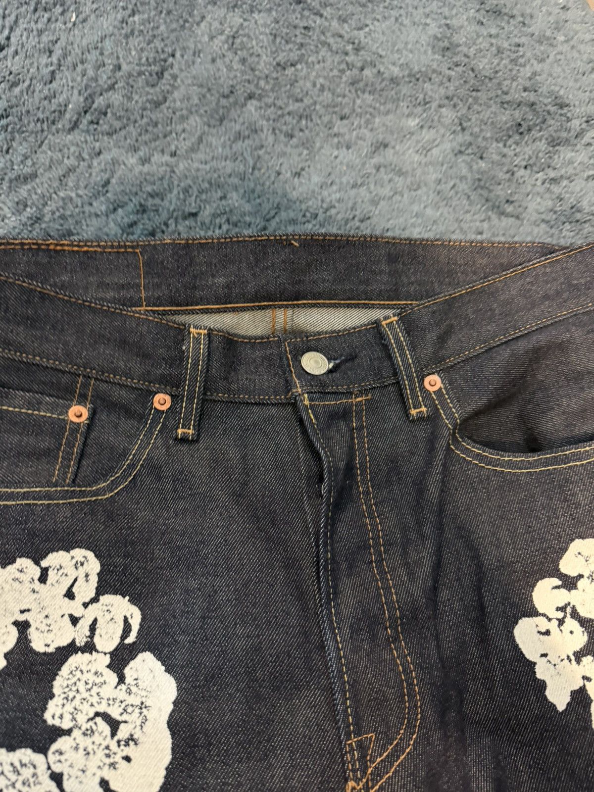 DENIM TEARS LEVIS DENIM TEARS RAW INDIGO JEANS Size US 31 - 5 Thumbnail