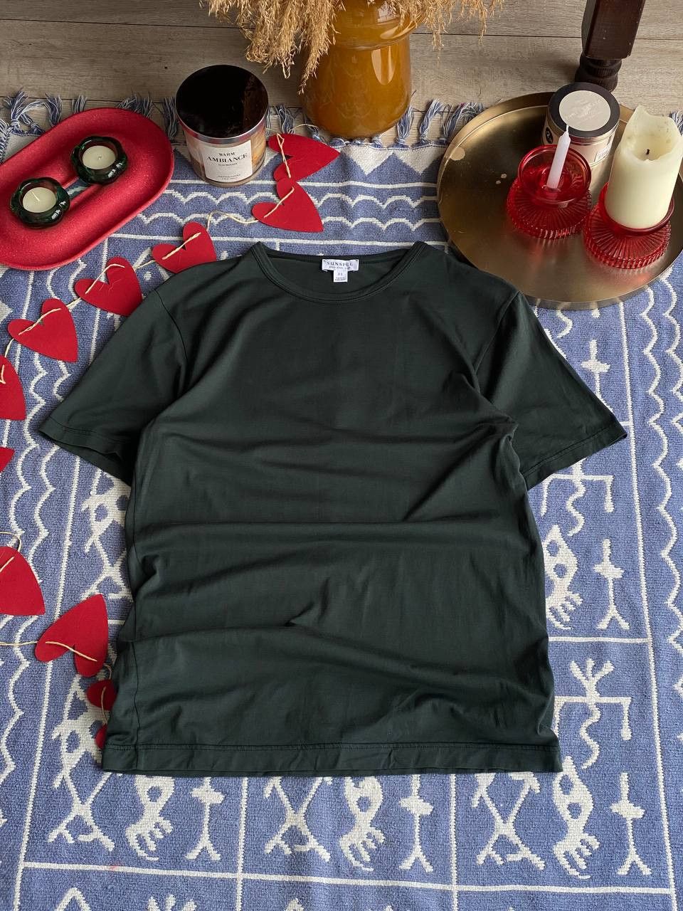 Sunspel Sunspel Green Cotton T-Shirt Size US XS / EU 42 / 0 - 1 Thumbnail
