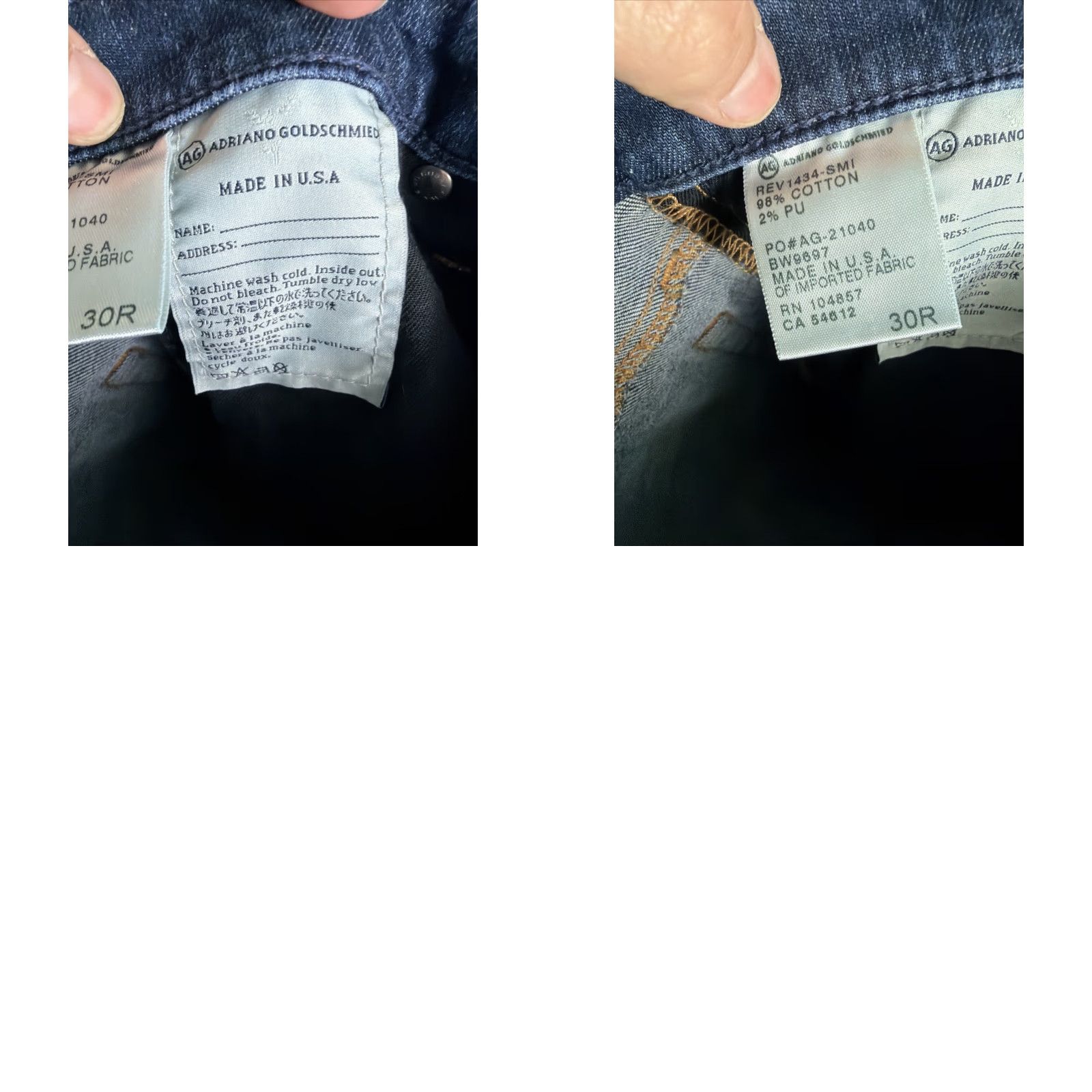 Vintage AG Adriano Goldschmied The Prima Mid Rise Cigarette Jeans Womens 30R Dark Wash Size 30" / US 8 / IT 44 - 10 Thumbnail