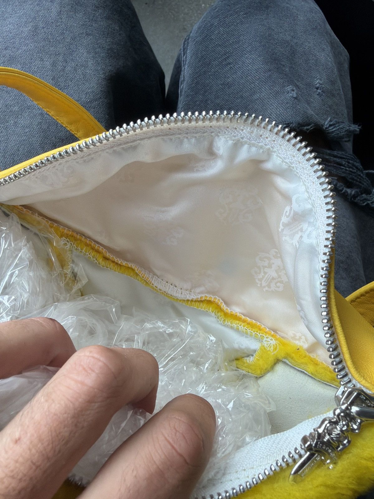 Chrome Hearts Chrome Hearts Yellow Shearling SNAT Bag Size ONE SIZE - 3 Thumbnail