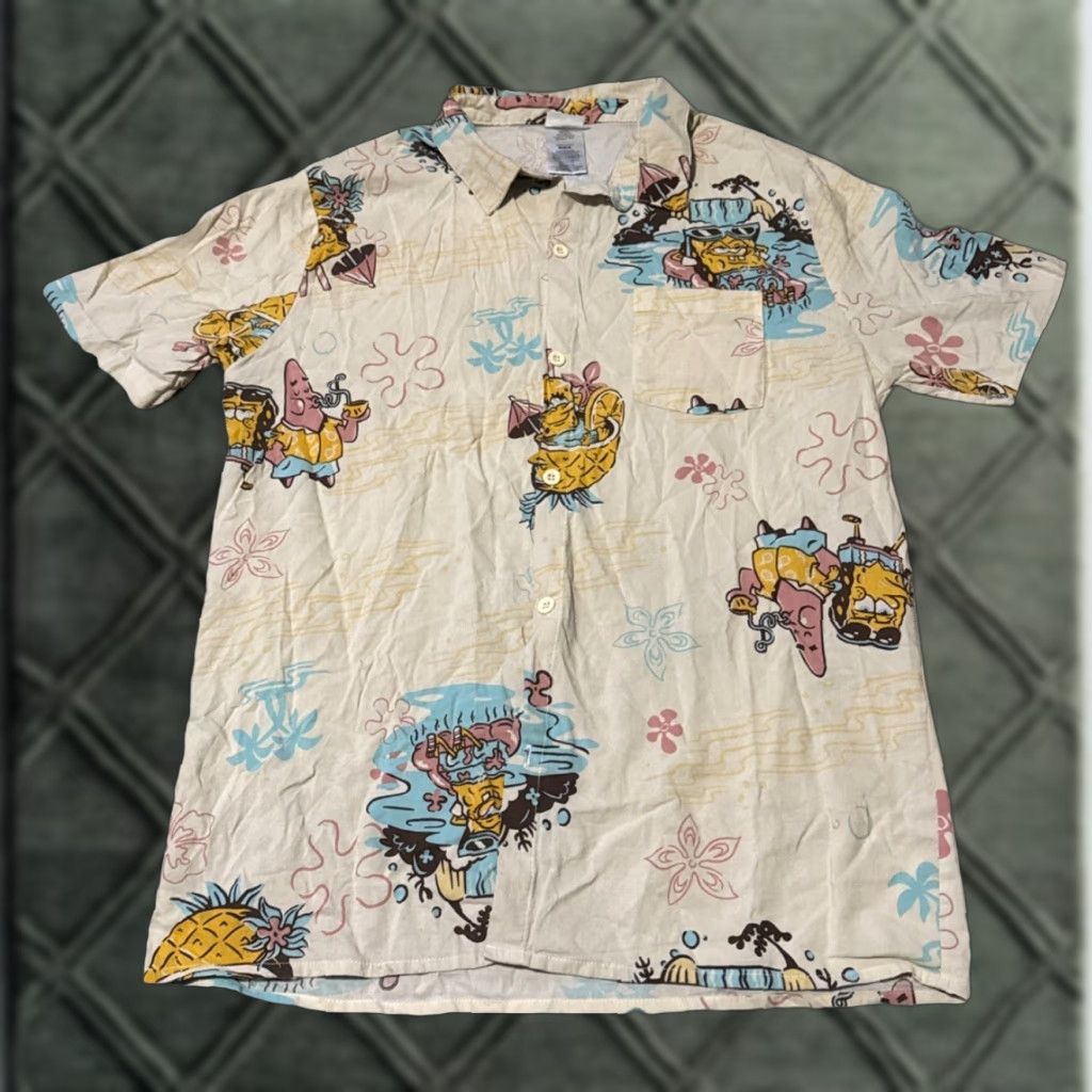 Nickelodeon Spongebob Squarepants Nickelodeon 2023 Viacom Hawaiian Button Up Shirt Adult M Multicolor Short Sleeve Mens Womens Unisex Shirts? Size US M / EU 48-50 / 2 - 1 Thumbnail