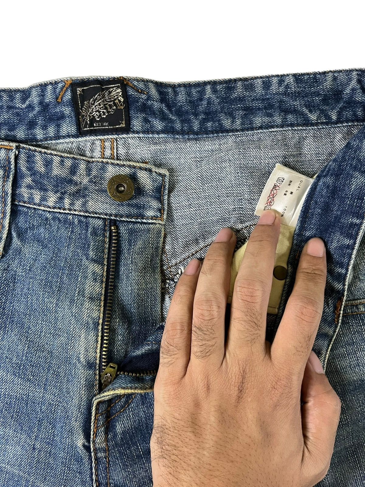 Japanese Brand Vintage Japanese Brand Mud Wash Western Style Ripped Jeans Size US 32 / EU 48 - 9 Thumbnail