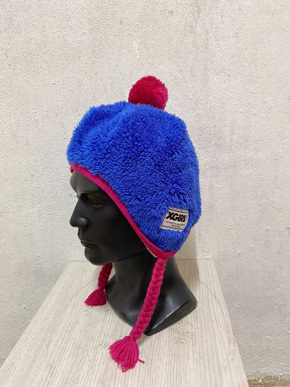 Japanese Brand Vintage Xgirl Fleece Earflap Beanie Hat Size ONE SIZE - 2 Thumbnail
