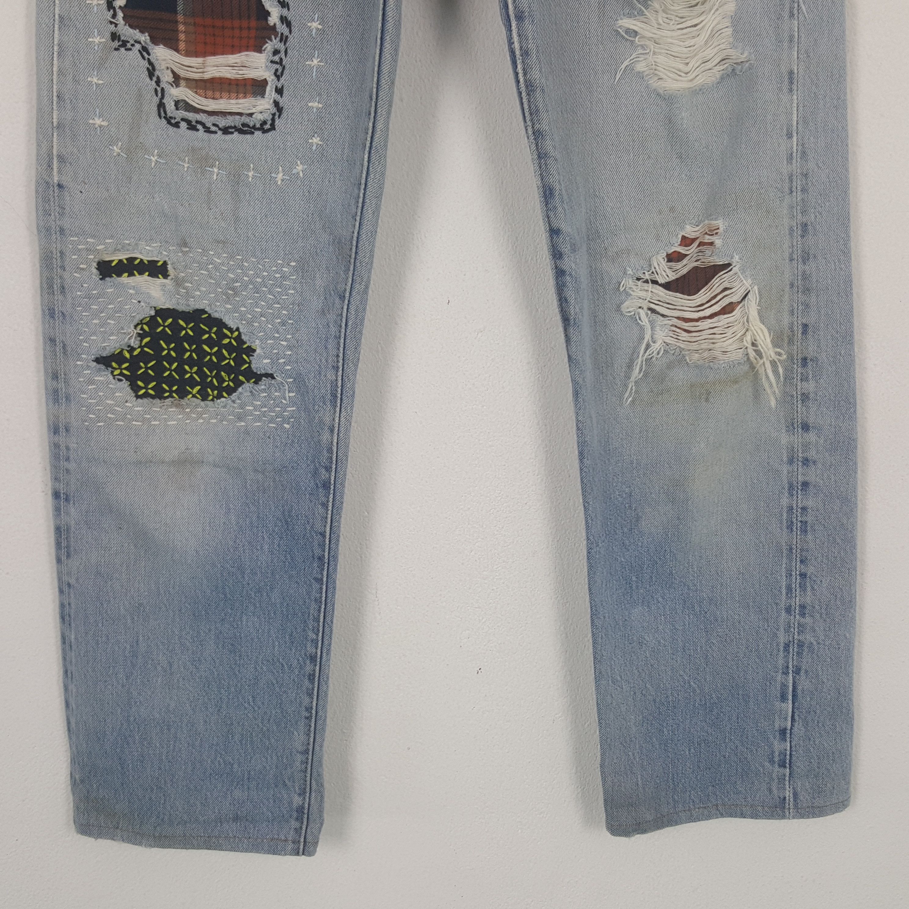 Levi's Vintage Levi's 501 Selvedge Grunge Denim Jeans C297N11 Size US 28 / EU 44 - 3 Thumbnail