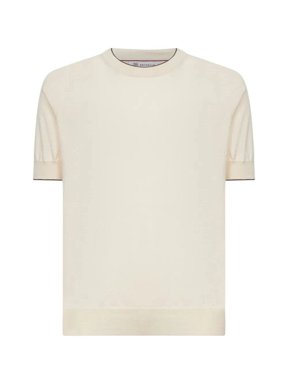 Cotton Lightweight Knit T-Shirt With Contrast Details