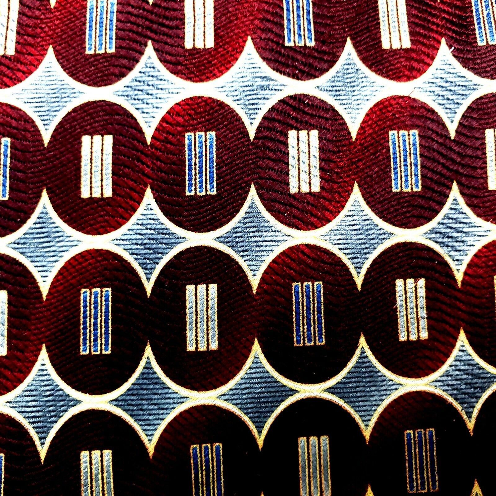 Pierre Cardin Pierre Cardin Silk Tie Red Print Geometric Wide Size ONE SIZE - 2 Thumbnail