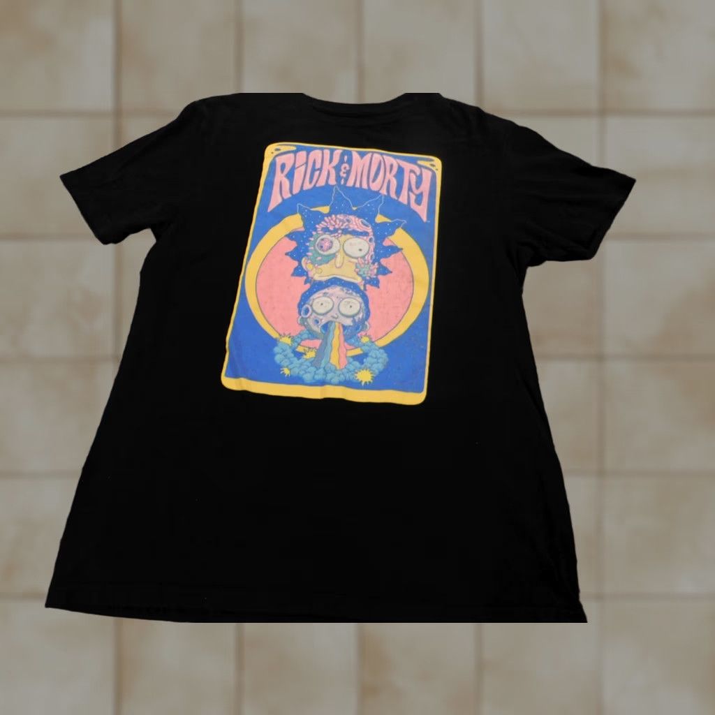 Swims Rick & Morty Mens Shirt Mildu Black T-Shirt Crew Neck Short Sleeve Logo Graphic Adult Swim Cotton Knit Regular M Colorful 90s? Size US M / EU 48-50 / 2 - 1 Thumbnail