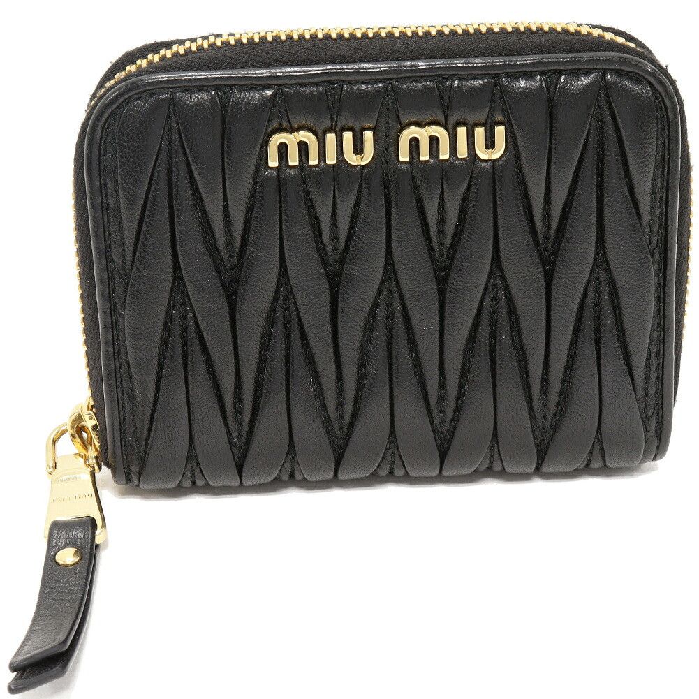 Miu Miu Miu Miu Miu Miu Matelassé Lambskin Coin Case Leather Coin Case 5MM268 DUTY FREE for USA Size ONE SIZE - 1 Thumbnail