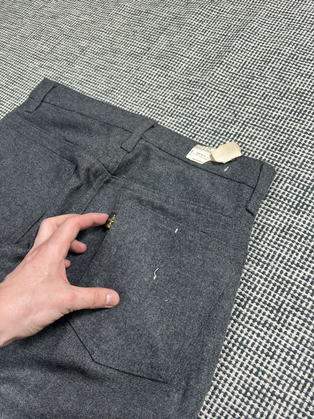 Levi's 60s big E Levi’s gray wool flares vintage hippie rare Size US 29 - 2 Thumbnail