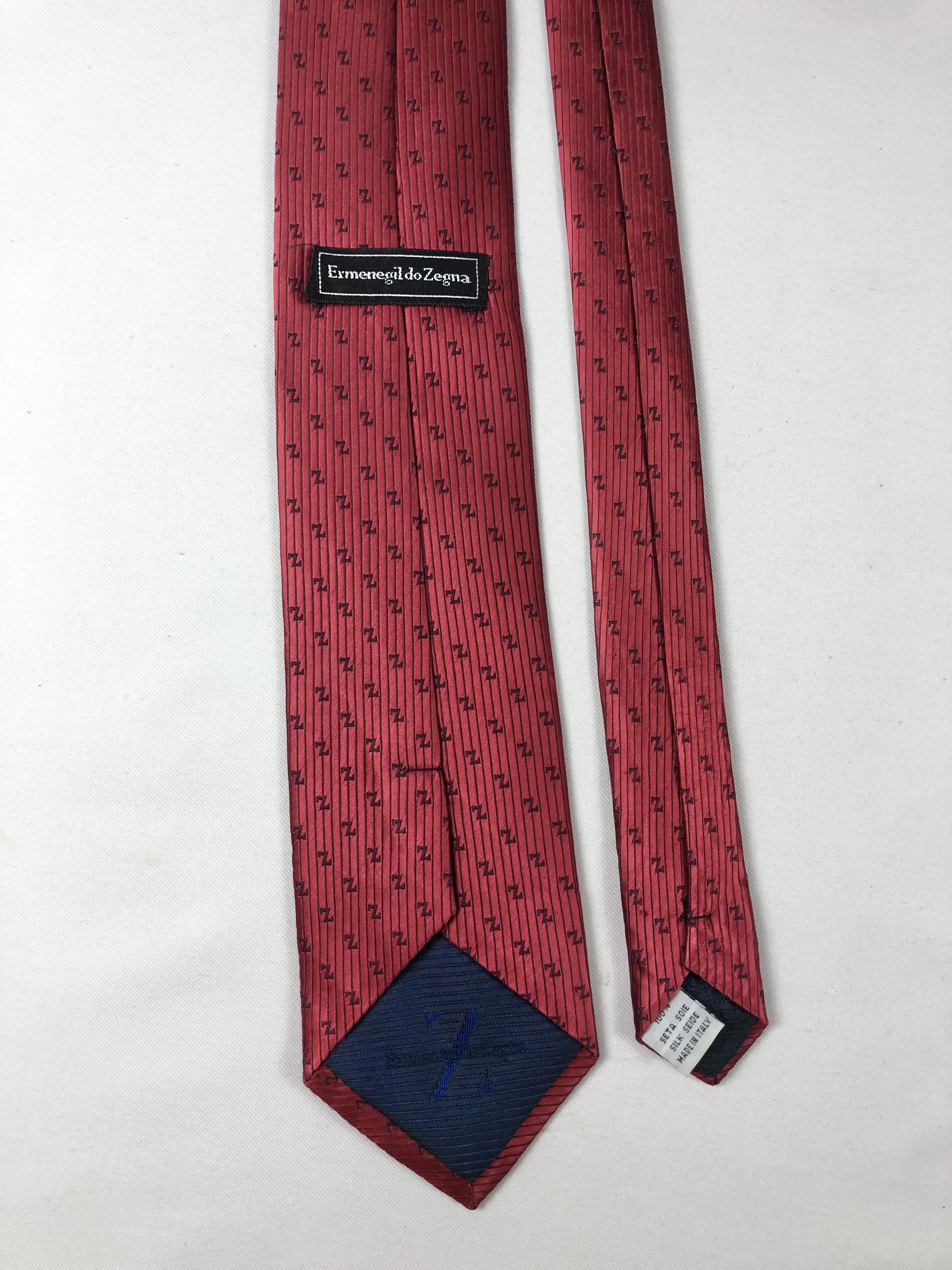 Ermenegildo Zegna Rare Ermenegildo Zegna Monogram Silk Tie Made in Italy Size ONE SIZE - 5 Thumbnail