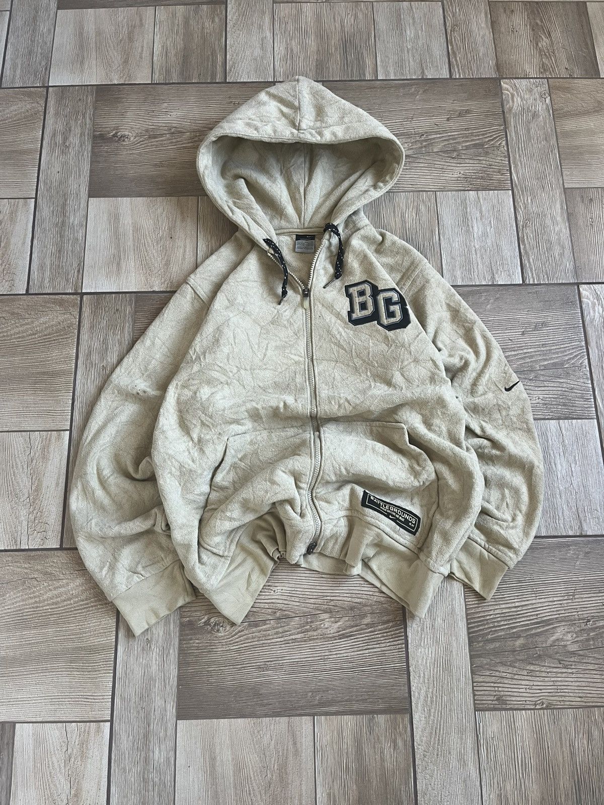 Nike Nike “BG” Hoodie – Beige / Vintage Wash Size US L / EU 52-54 / 3 - 1 Thumbnail