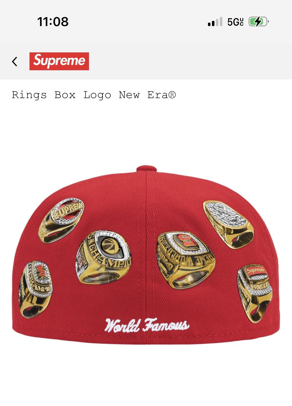 New Era × Supreme Supreme Mesh Back Fitted Box Logo Hat (SS24)(7 5