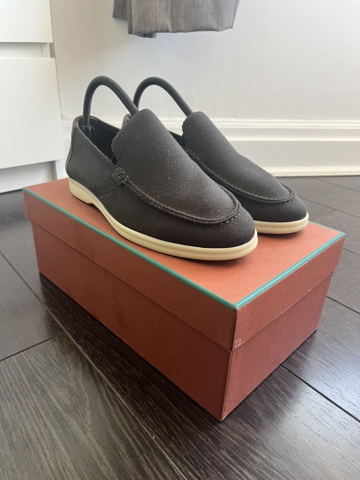 Loro Piana Loro Piana black knit summer walk uk 6.5 eu 40.5 Size US 7.5 / EU 40-41 - 1 Thumbnail