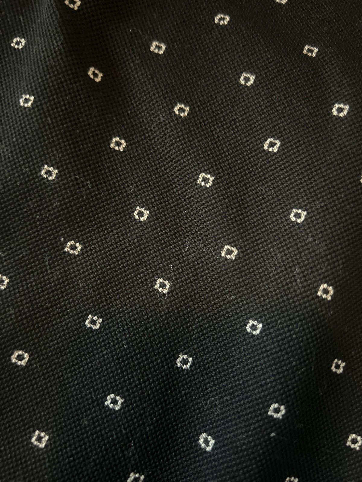Saint Laurent Paris Saint Laurent Paris Black Micro Geometric Pattern Polo Shirt Size US M / EU 48-50 / 2 - 11 Thumbnail