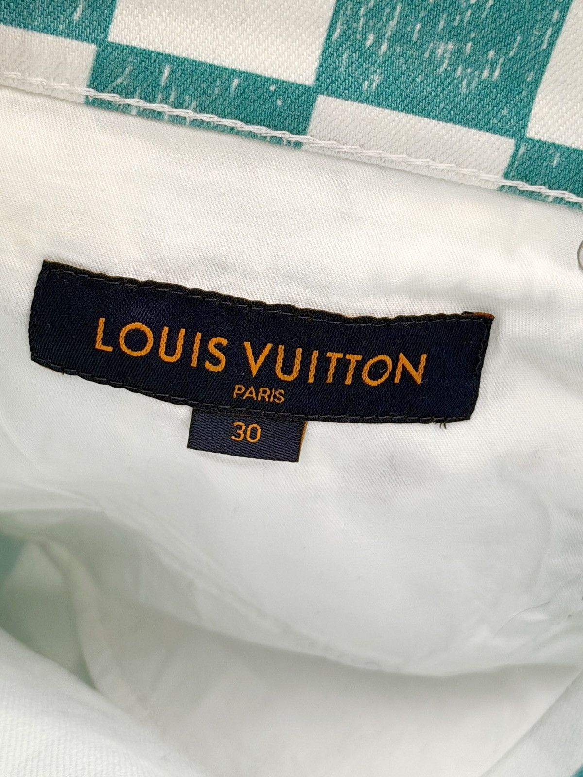 Louis Vuitton LV Checkerboard Scribble Damier Denim Jeans Size US 30 / EU 46 - 10 Thumbnail