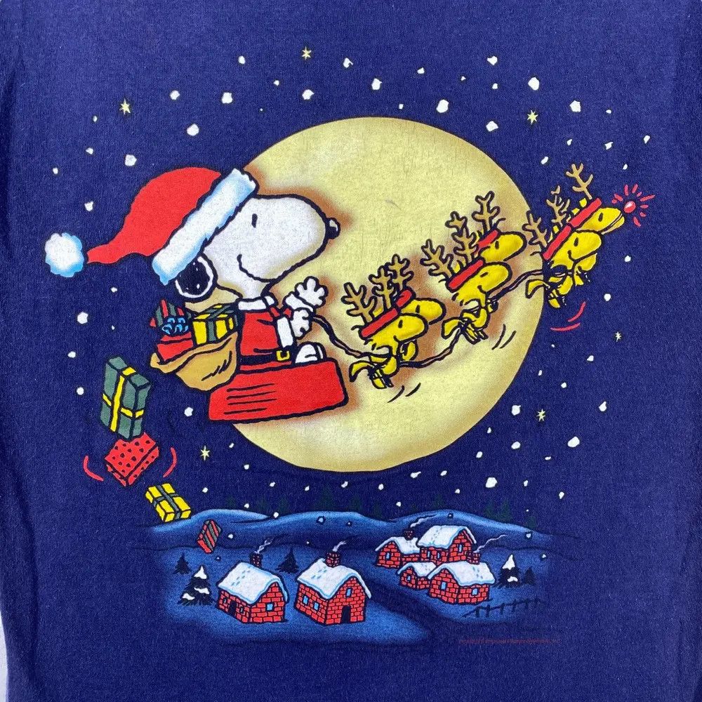 Peanuts Vintage PEANUTS Santa Claus Cartoon Graphic Tee Shirt Small Size US S / EU 44-46 / 1 - 2 Thumbnail