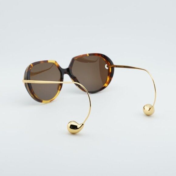 Bottega Veneta Bottega Veneta BV1436S 002 Sunglasses Havana Square Frame Size ONE SIZE - 5 Thumbnail