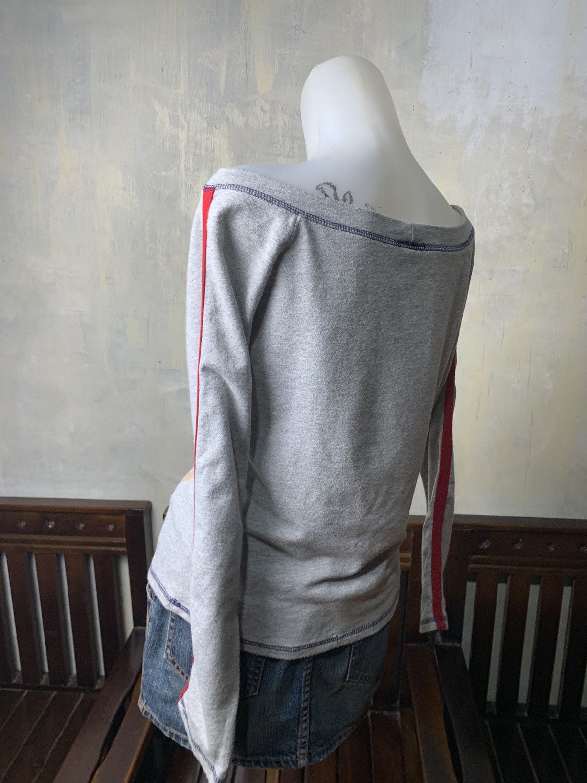 Japanese Brand y2k Yagi USA Gray Parody Quotes Girl Graphic Longsleeve Top Size M / US 6-8 / IT 42-44 - 3 Thumbnail