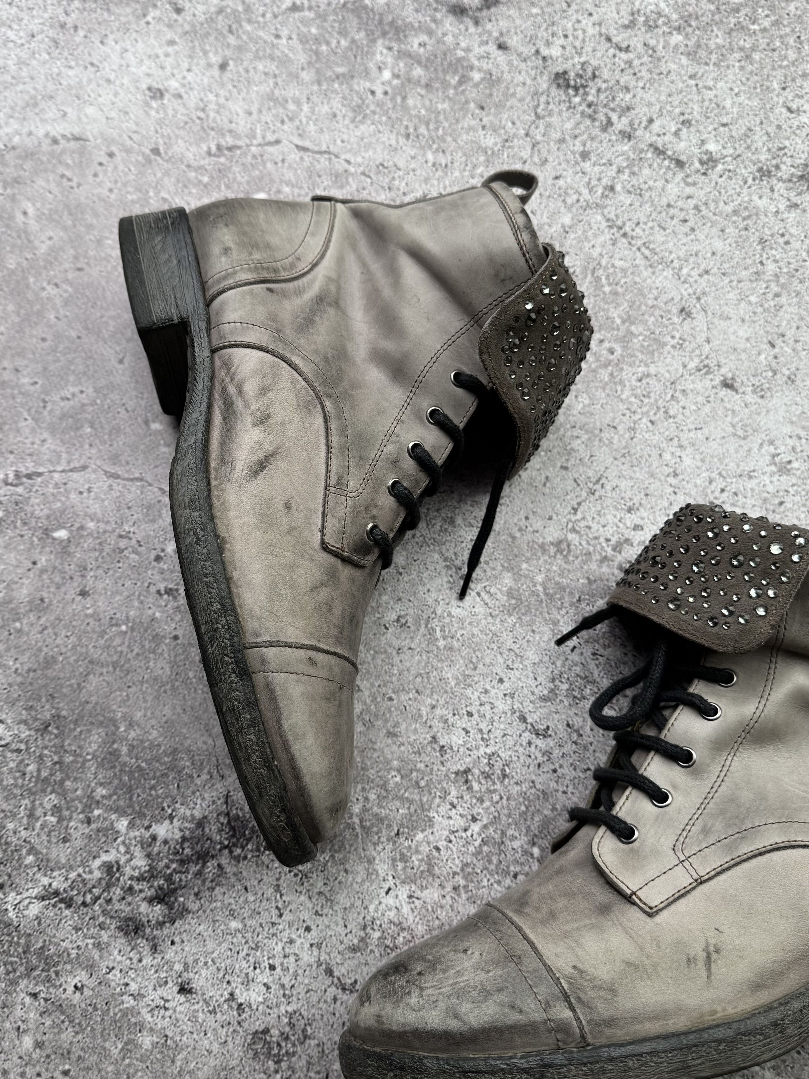 A.S.98 Vintage Leather Boots C620(V448) Size US 8 / IT 38 - 2 Thumbnail
