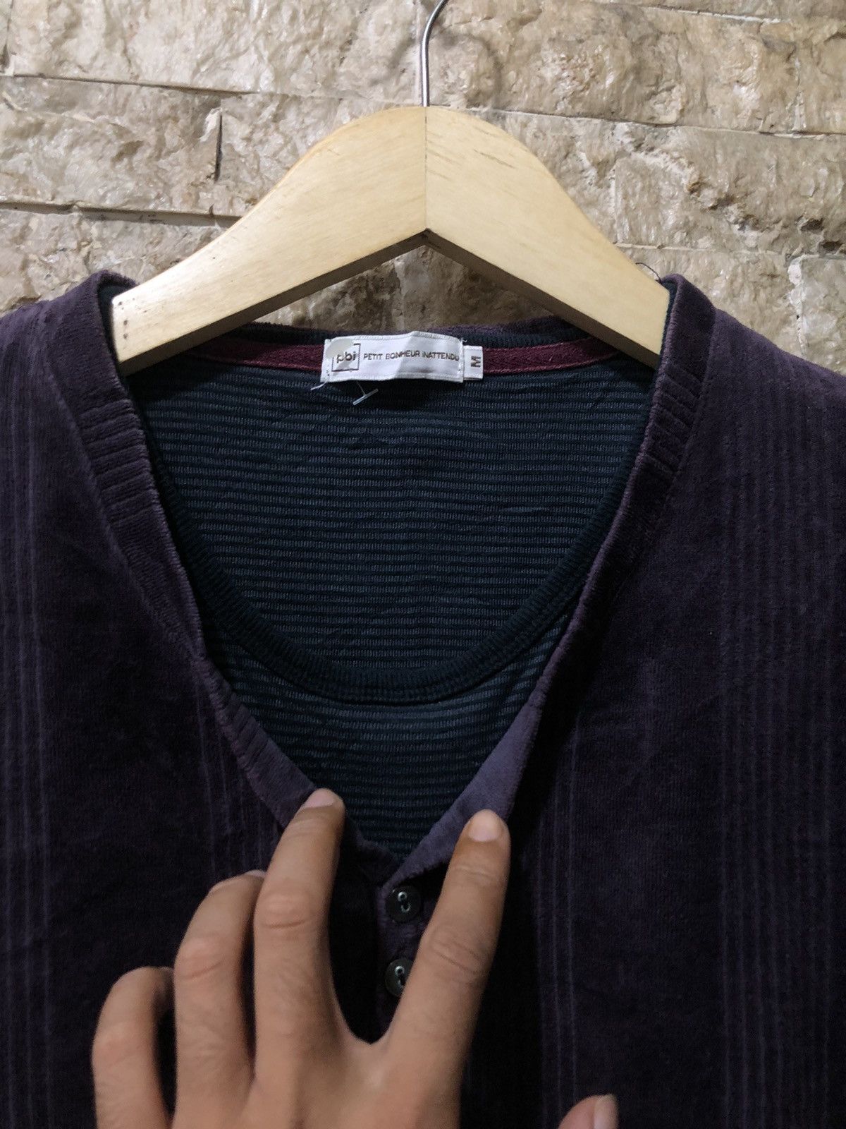 Japanese Brand Y2K PBI Velvet Double Layer Longsleeve Size US M / EU 48-50 / 2 - 3 Thumbnail