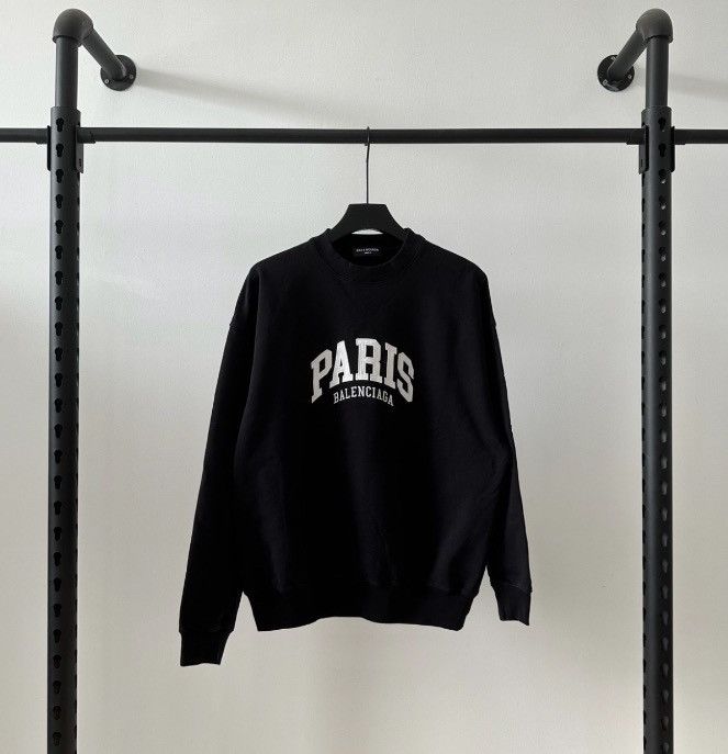 image of Balenciaga Ss22 City Limited Series Hoodie In Paris in Black, Men's (Size XS)