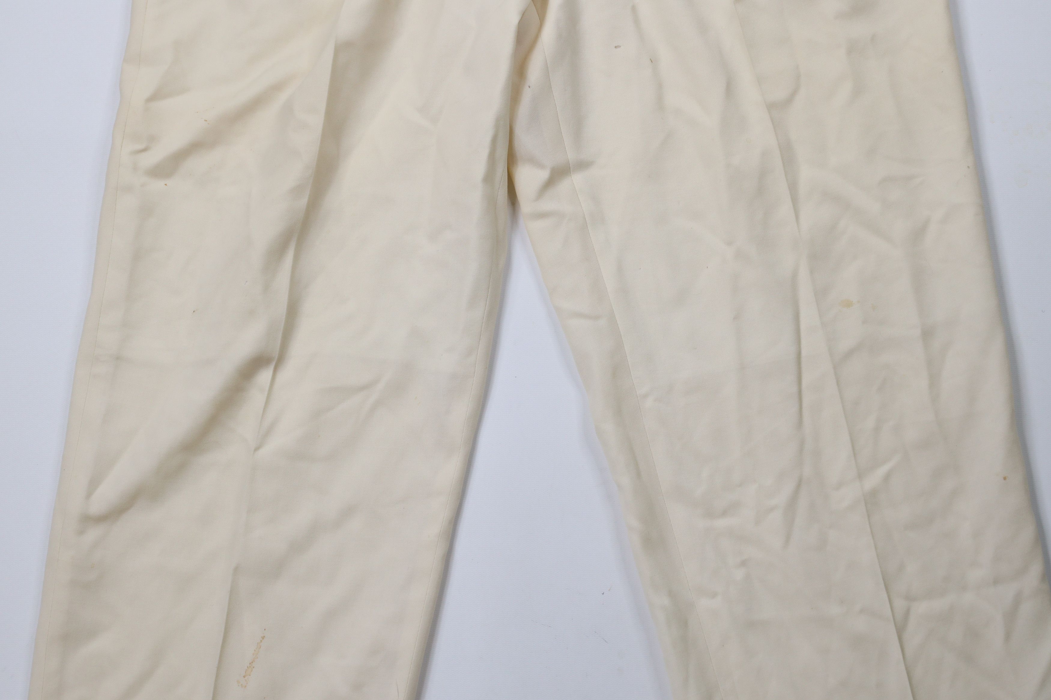 Vintage Vintage 90s Streetwear Cuffed Wide Leg Chino Pants Wool Size US 34 / EU 50 - 3 Thumbnail