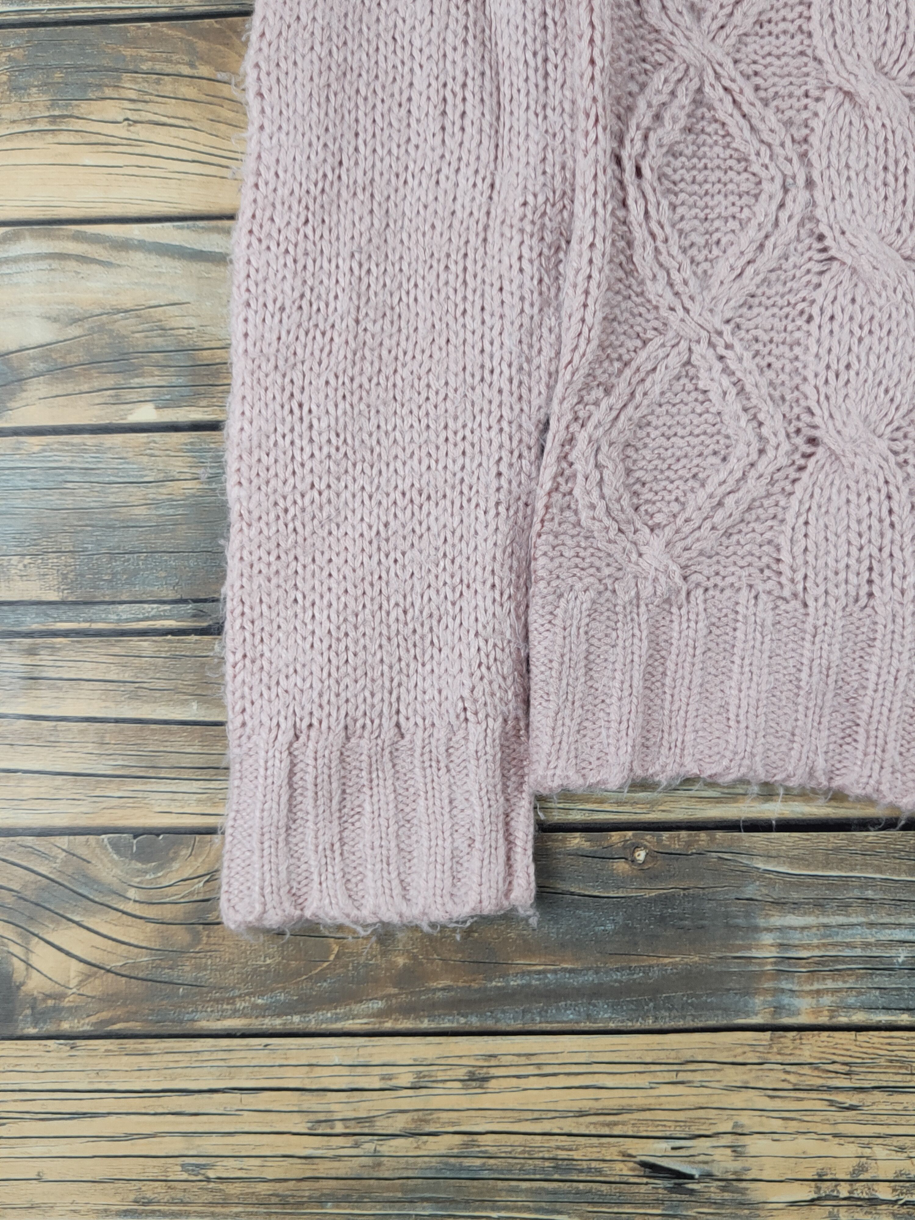Aran Isles Knitwear Japanese Brand Peach cable Knitwear Sweatshirts #W1823 Size S / US 4 / IT 40 - 5 Thumbnail