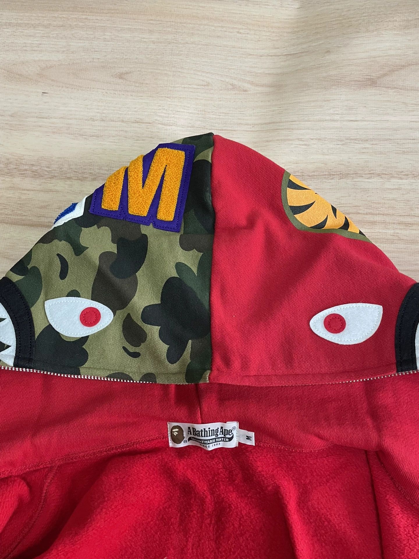 Bape BAPE Shark Hoodie Green Camo NIGO Short Sleeve M Size US M / EU 48-50 / 2 - 5 Thumbnail
