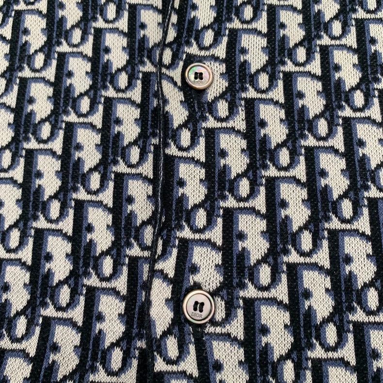 Dior Dior Black and white old flower full logo cotton knitted ja Size US S / EU 44-46 / 1 - 5 Thumbnail