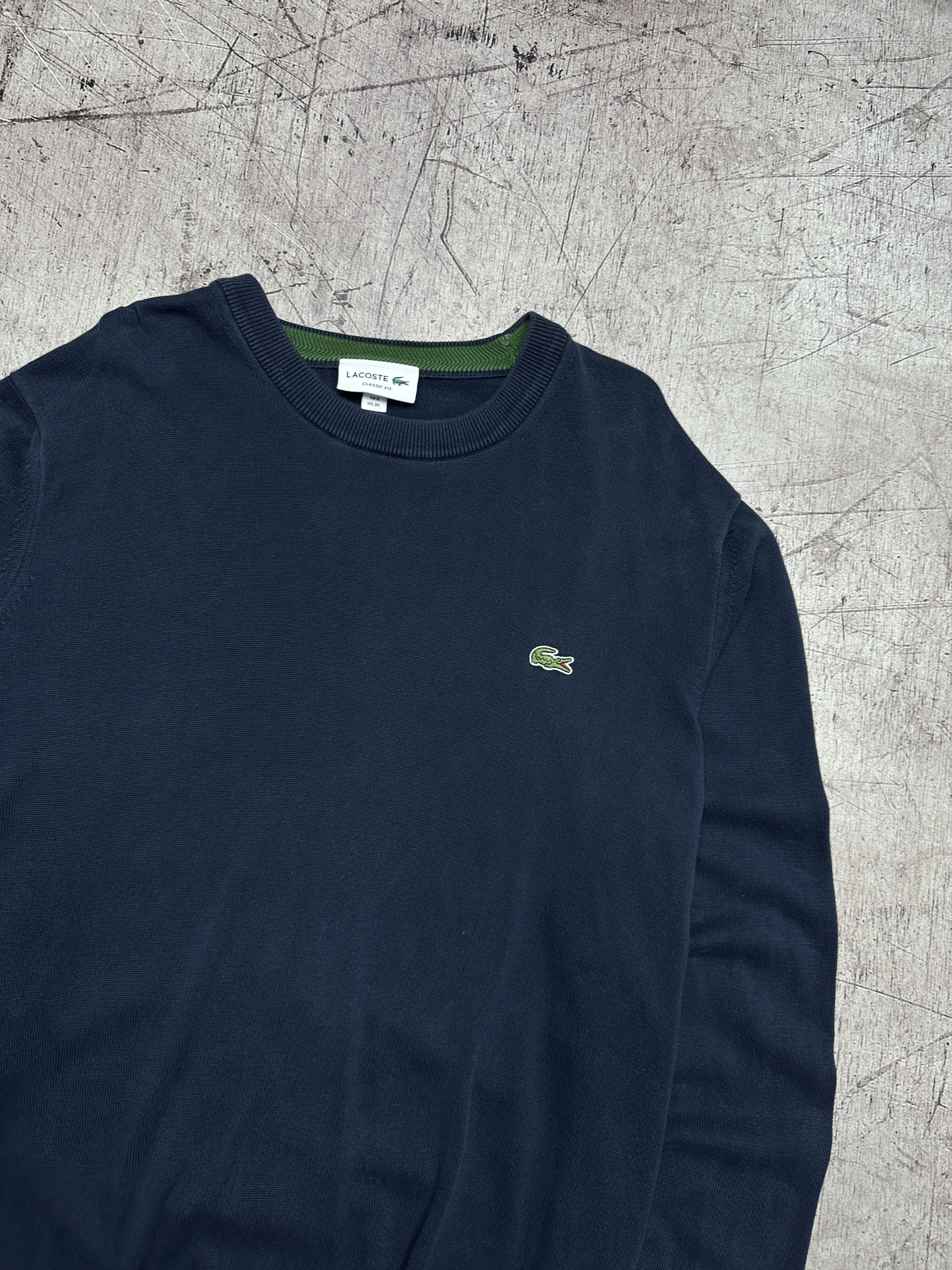 Lacoste Lacoste Vintage Mens Cotton Knit Crew Neck Sweater Size US XL / EU 56 / 4 - 2 Thumbnail