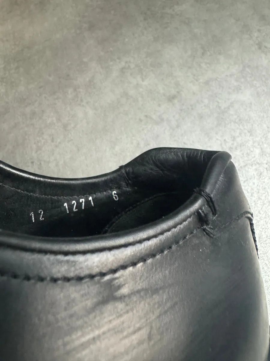 Prada × Vintage FW1999 Prada Black Leather Derby Square Toe Shoes Size US 7 / EU 40 - 10 Thumbnail