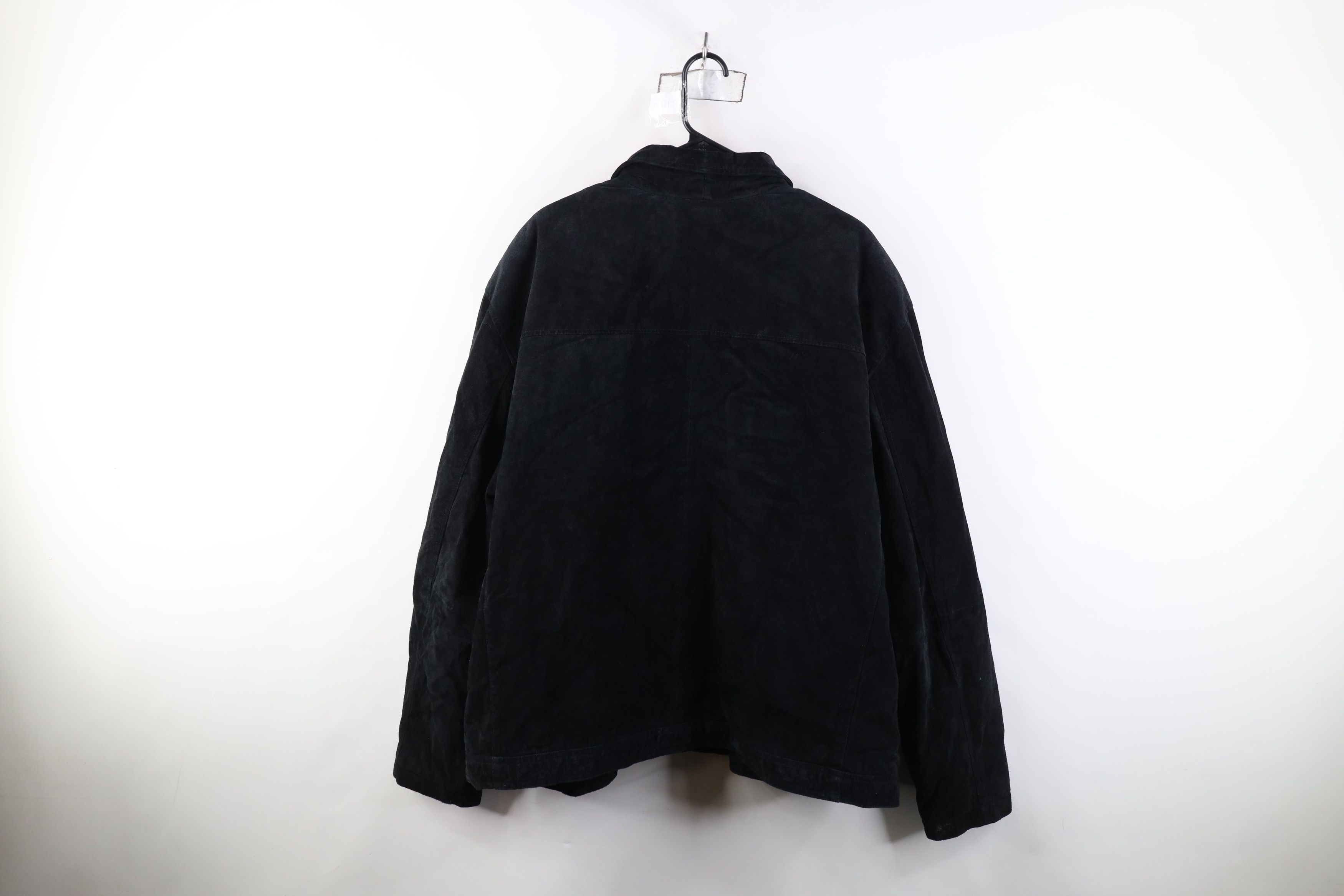 Vintage Vintage 90s Streetwear Suede Leather Bomber Jacket Black Size US XXL / EU 58 / 5 - 15 Thumbnail