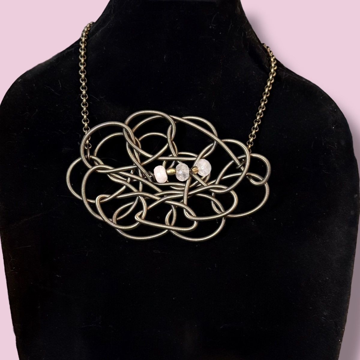 Other Monica Trevisi antique gold tone coil statement necklace Size ONE SIZE - 1 Thumbnail