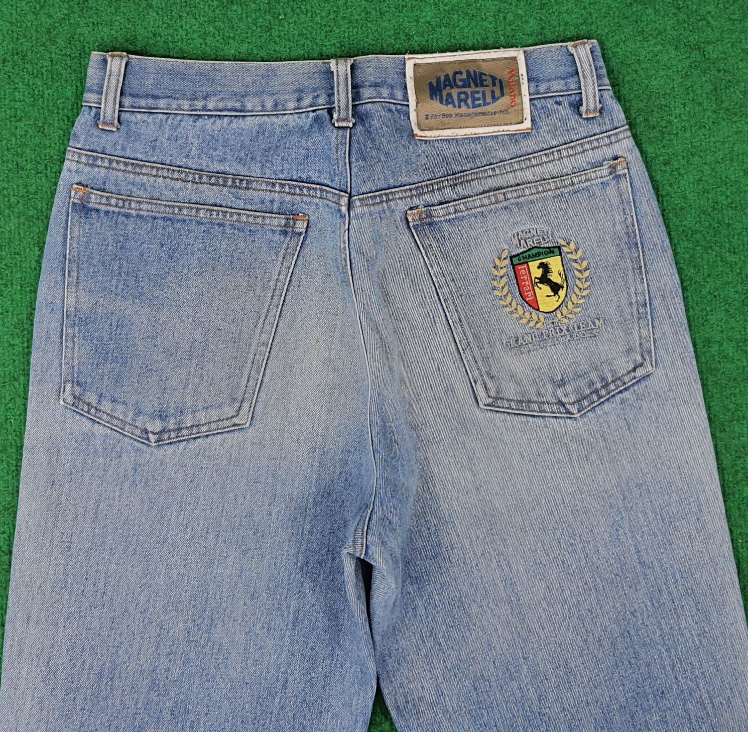 Ferrari × Vintage Vintage FERRARI Magneti Marelli Jeans C235N24 Size US 29 - 2 Thumbnail
