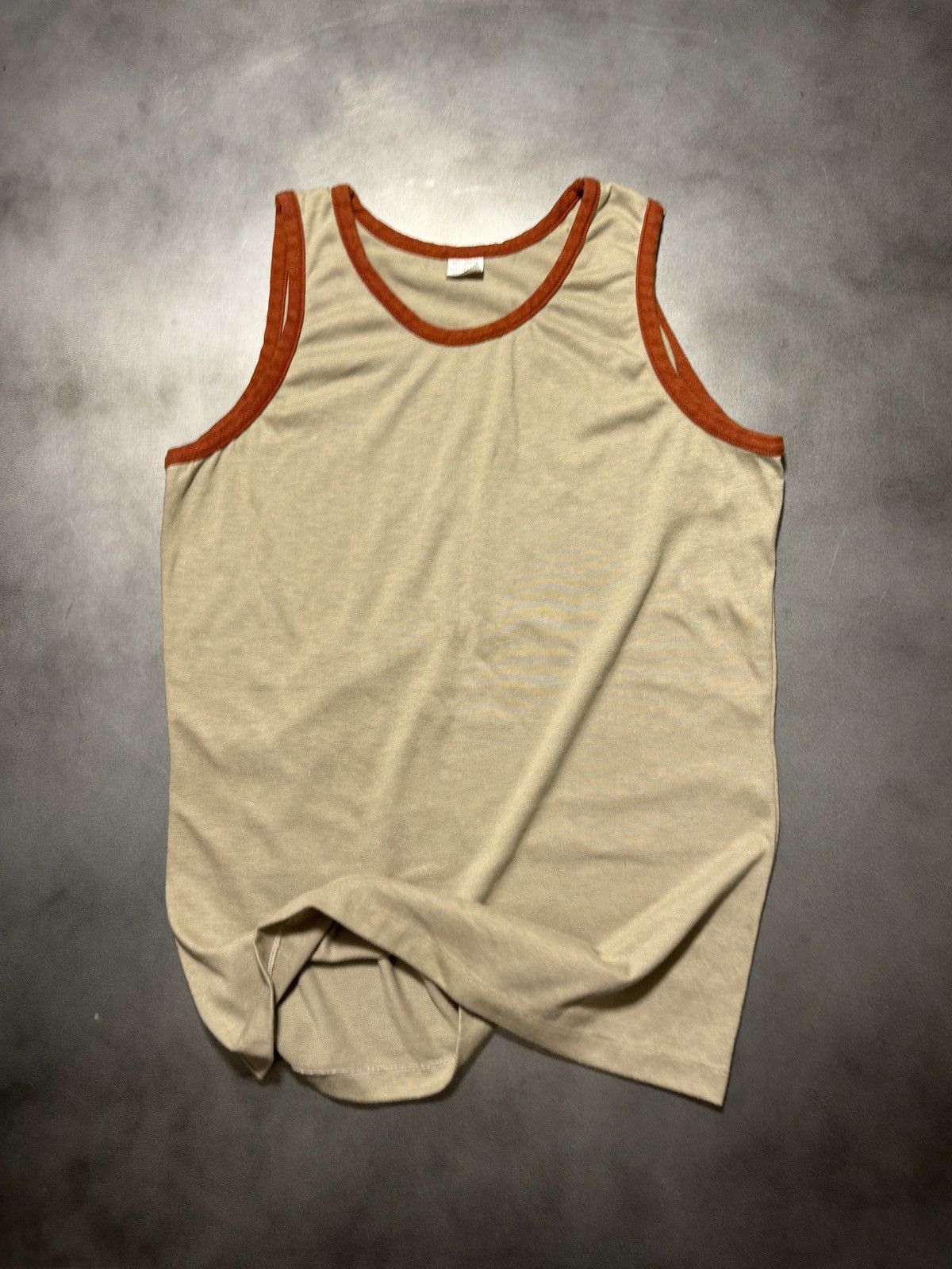 Vintage 1970s Tank Top 70s Vintage Blank Tee Two Tone Sportswear 80s Size US S / EU 44-46 / 1 - 1 Thumbnail