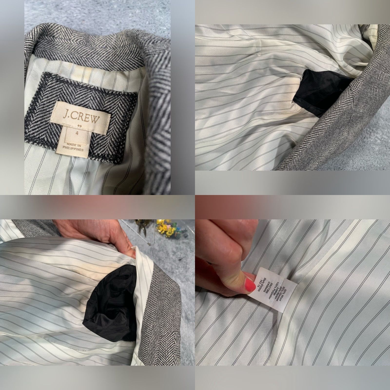 J.Crew J. Crew Wool Blazer 4 Womens Multicolor Wool Basic Jacket Size 4 Regular Size S / US 4 / IT 40 - 8 Thumbnail