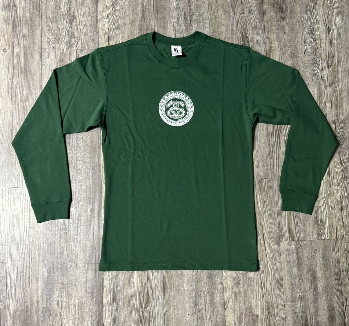 Nike Nike x Stussy T-Shirt Link Crewneck Long Sleeve Green | Grailed