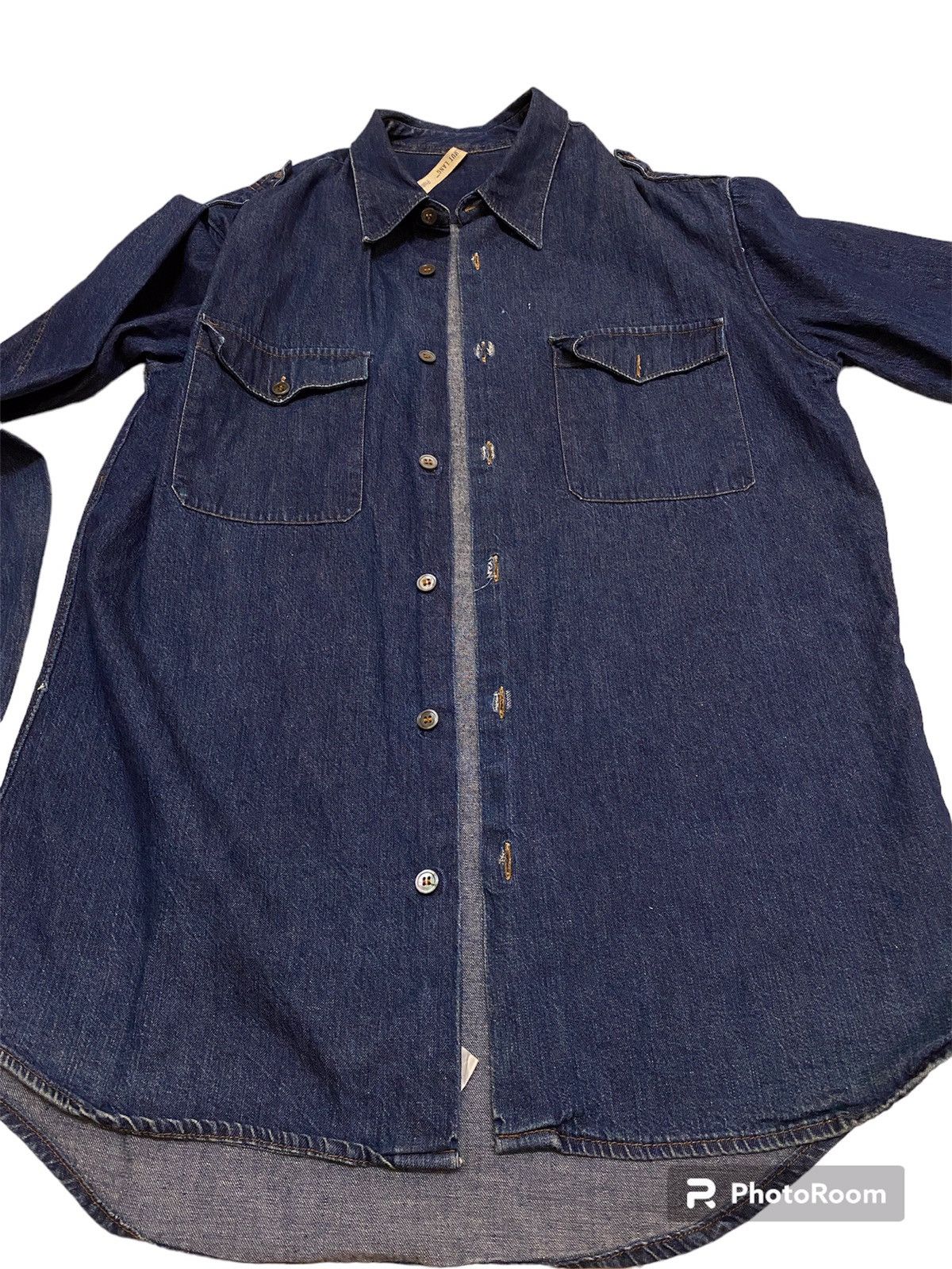 Helmut Lang Vtg SS1997 Helmut Lang Prototype Denim Shirt Size US M / EU 48-50 / 2 - 13 Thumbnail