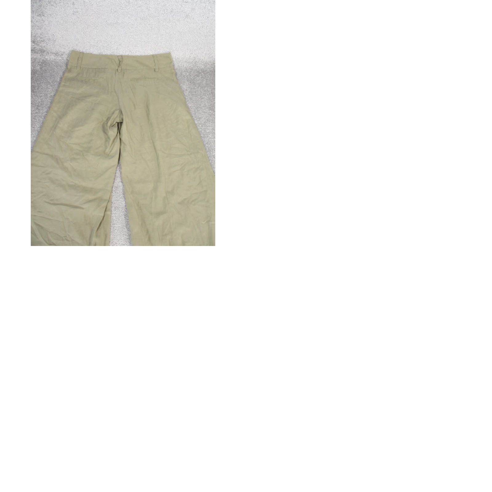 Alice + Olivia Alice + Oliva Pants Womens 34" Waist Beige Lightweight Wide-Leg Dress Pants Cotton Cupro Zip Front Flat Front Knits Regular Size 34" Women Womens Size 34" / US 12 / IT 48 - 9 Thumbnail
