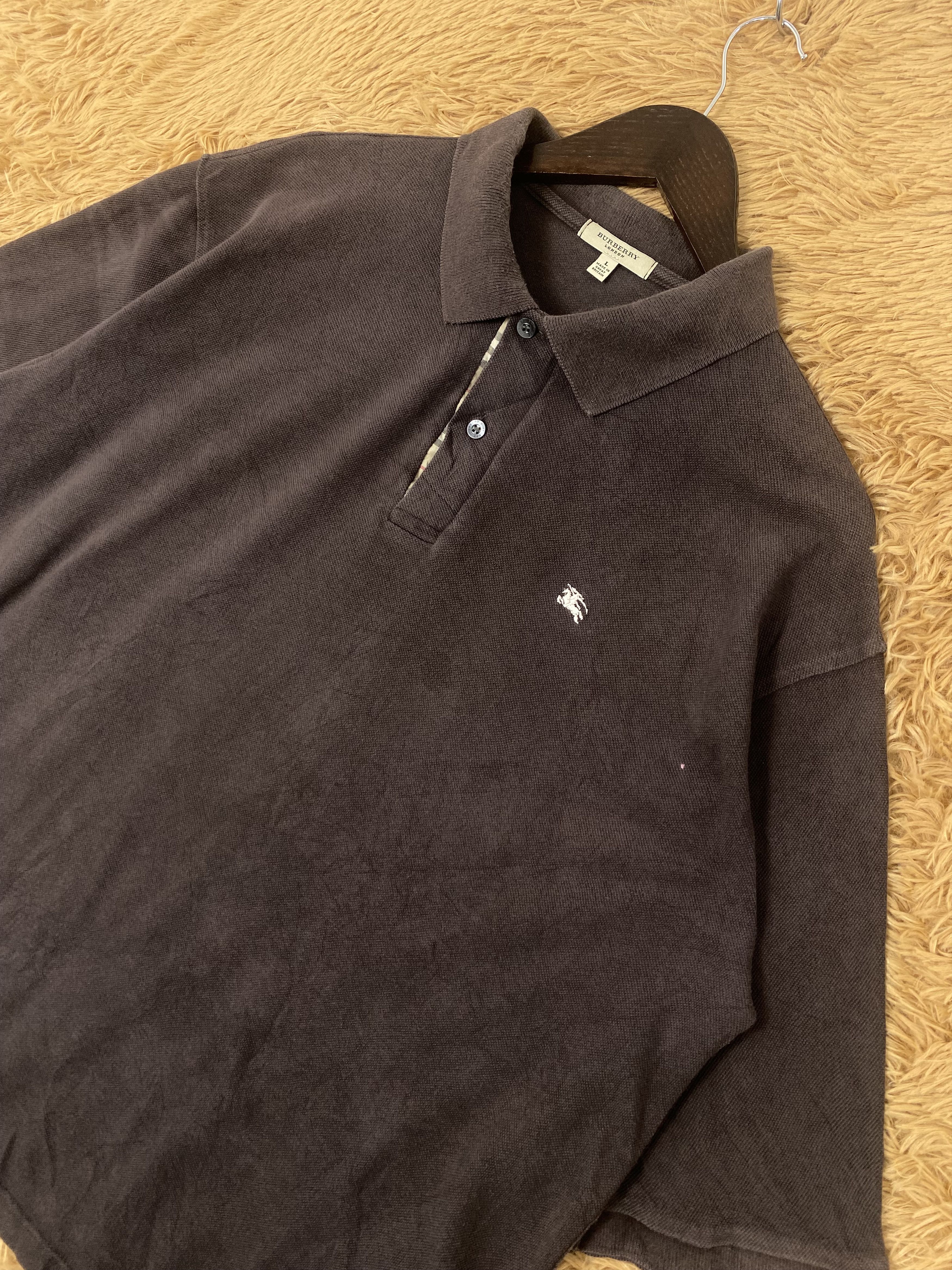 Burberry × Vintage Vintage Burberry Polo Shirts PT0003 Size US L / EU 52-54 / 3 - 2 Thumbnail