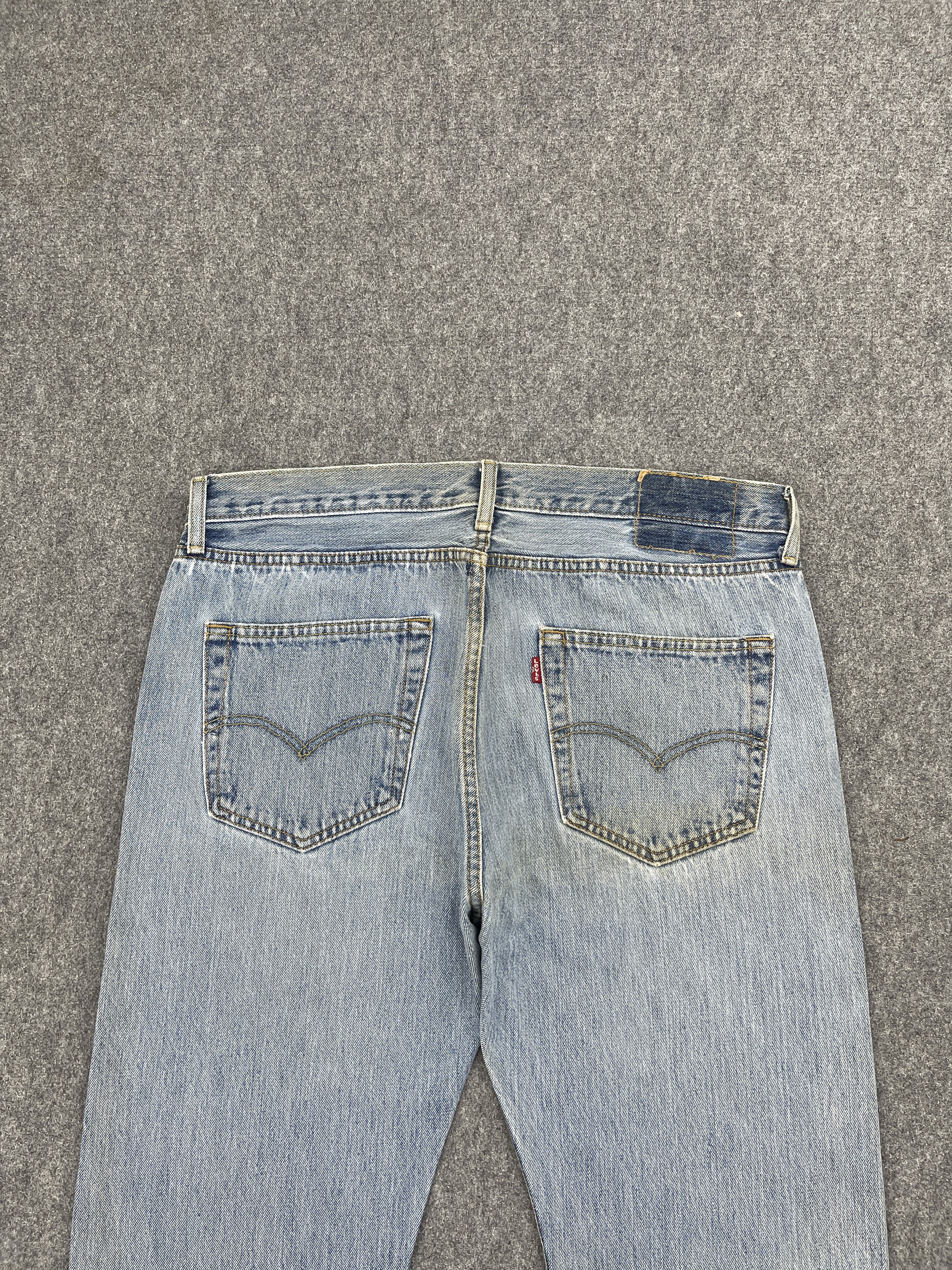 Levi's × Vintage Vintage Levis 501 Light Washed Denim Jeans Size US 35 - 4 Thumbnail