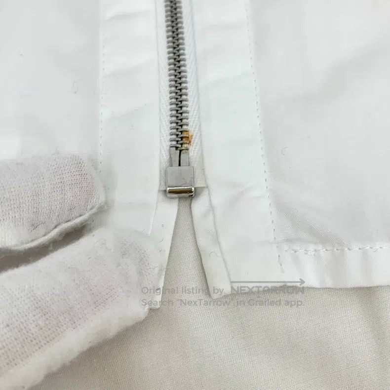 Hermes Hermes White pocket loop cotton lapel zip-up long-sleeve s Size XS / US 0-2 / IT 36-38 - 9 Thumbnail