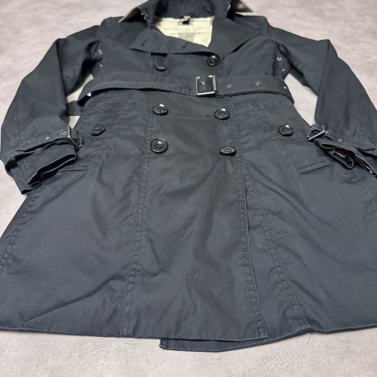 Burberry Burberry Brit Women’s Black Cotton Trench Coat Size:ITA-42 Size M / US 6-8 / IT 42-44 - 4 Thumbnail
