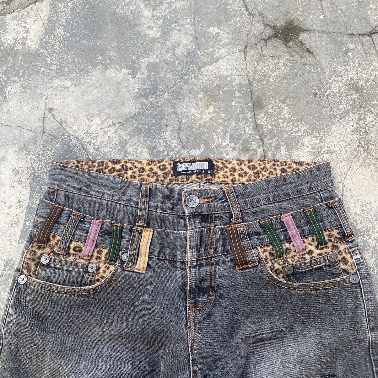 If Six Was Nine 🔥NYLAUS EXPLOSION🔥Leopard Double Waist Jeans Size US 33 - 3 Thumbnail