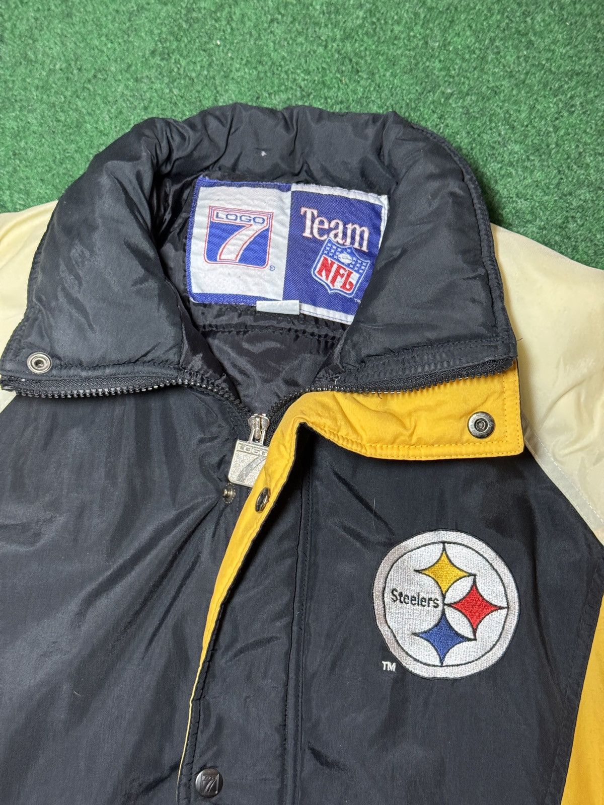 Logo 7 Vintage 90s Pittsburgh Steelers Logo 7 Retro NFL Jacket Size US M / EU 48-50 / 2 - 2 Thumbnail